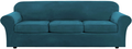 Modern Velvet Plush 4 Piece High Stretch Sofa Slipcover Strap Sofa Cover Furniture Protector Form Fit Luxury Thick Velvet Sofa Cover for 3 Cushion Couch, Machine Washable(Sofa,Gray) Home & Garden > Decor > Chair & Sofa Cushions H.VERSAILTEX Deep Teal X-Large 