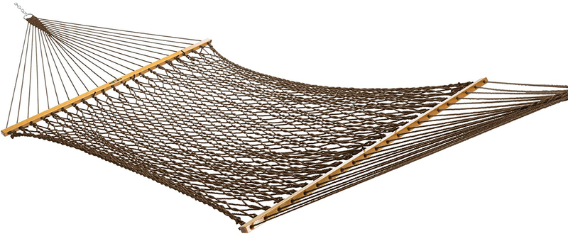Original Pawleys Island 13DCOT Large Oatmeal DuraCord Rope Hammock with Free Extension Chains & Tree Hooks, Handcrafted in The USA, Accommodates 2 People, 450 LB Weight Capacity, 13 ft. x 55 in. Home & Garden > Lawn & Garden > Outdoor Living > Hammocks Original Pawleys Island Brown  