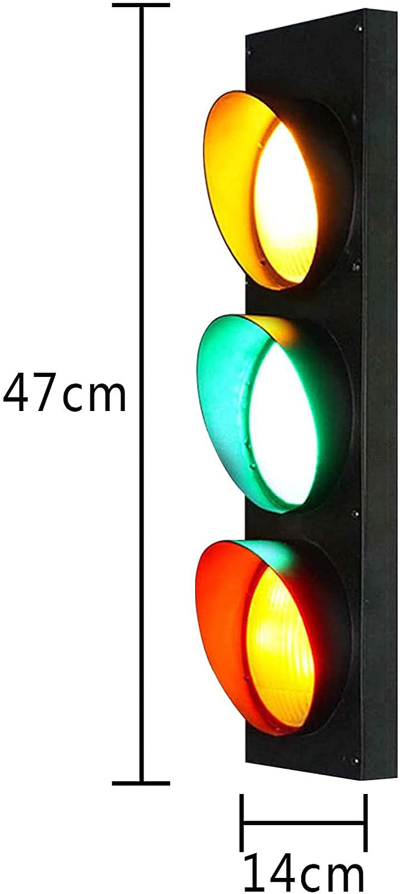 Remote Control Wall Light with Switch and U.S. Plug, Traffic Light Dimmable LED Wall Lamp Retro Industrial Traffic Lamp 5Wx3 Indicator Light Blinking Decoration Lights for Kids Bedrooms