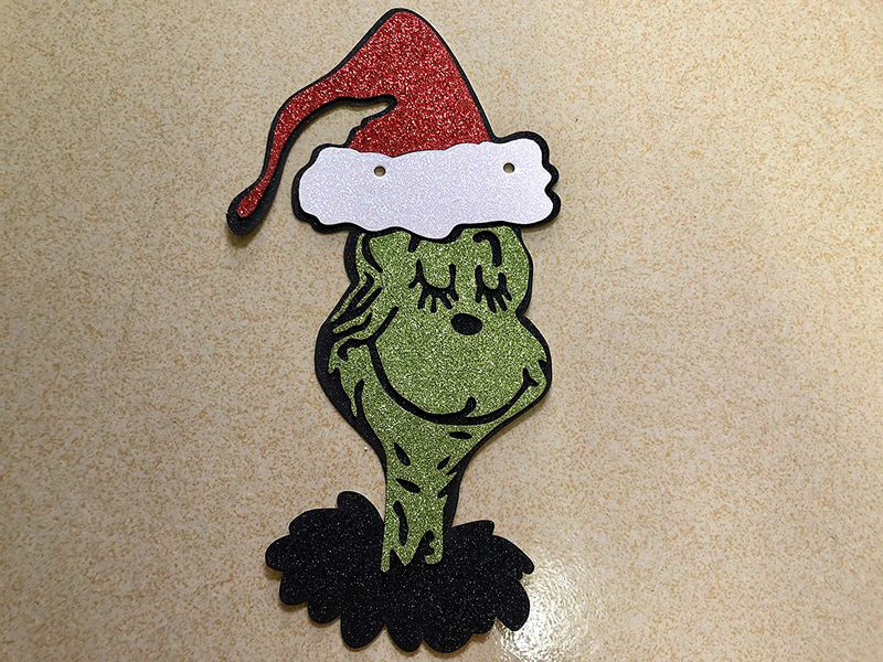 Drink Up Grinches Banner Red and Green Glitter- Christmas Party Supplies, Grinch Christmas Decorations, The Grinch Christmas Decorations, Grinch Backdrop, Grinch Decorations for Home Office Mantel