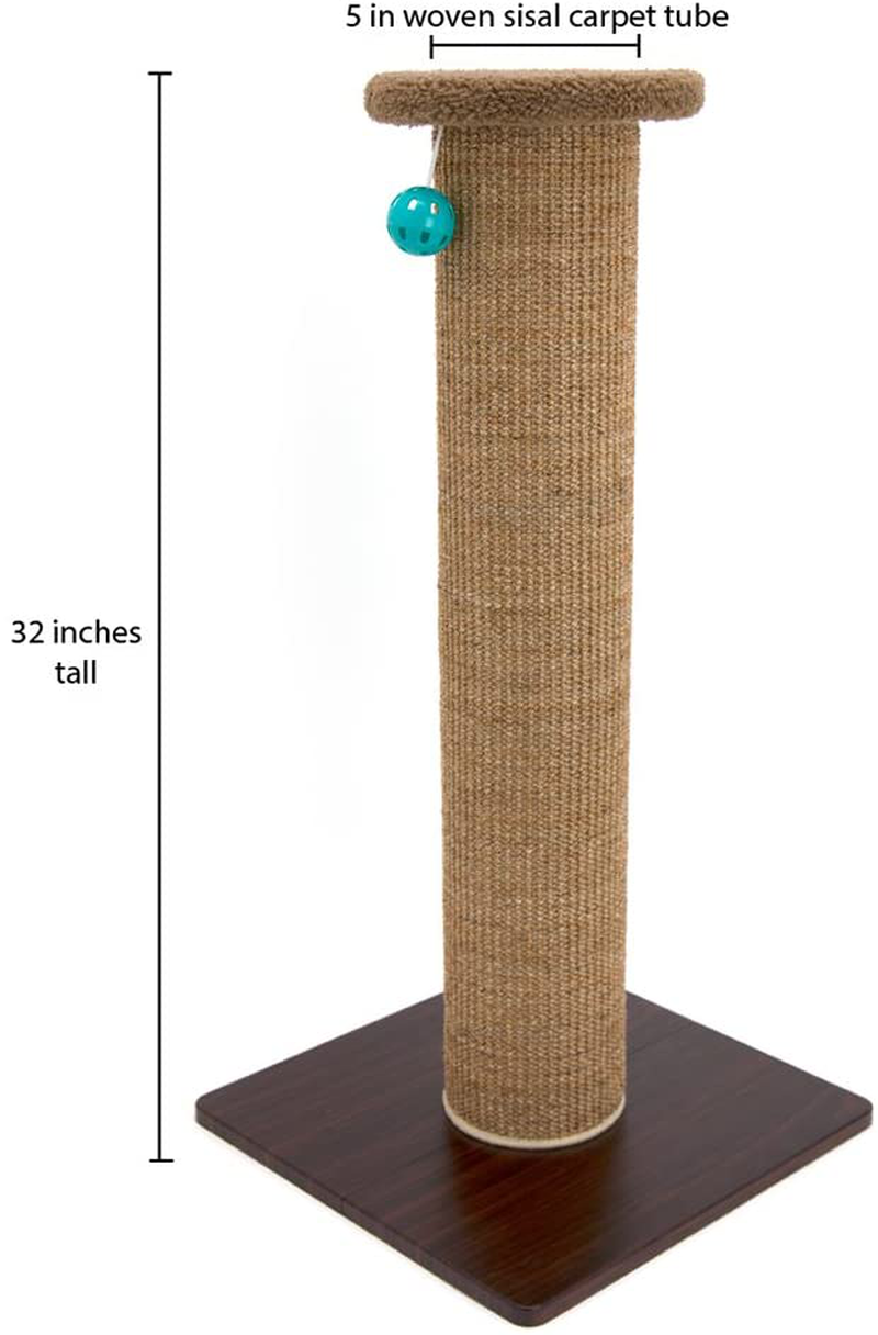 Kitty City Premium Woven Sisal Scratching Collection, Scratching Post, Perch Cushion
