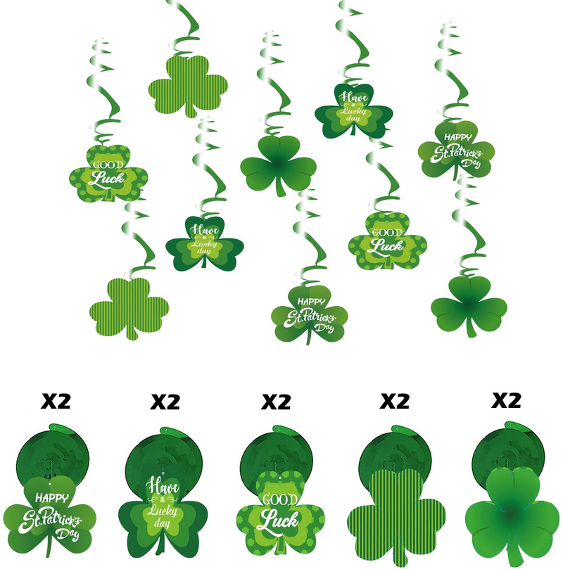 Dmhirmg St Patricks Day Decorations,St Patricks Day Garland,St Patricks Day Hanging Decorations Lucky Irish Green St Patrick Party Home Party St Patricks Day Banner Big Pack Arts & Entertainment > Party & Celebration > Party Supplies DmHirmg   