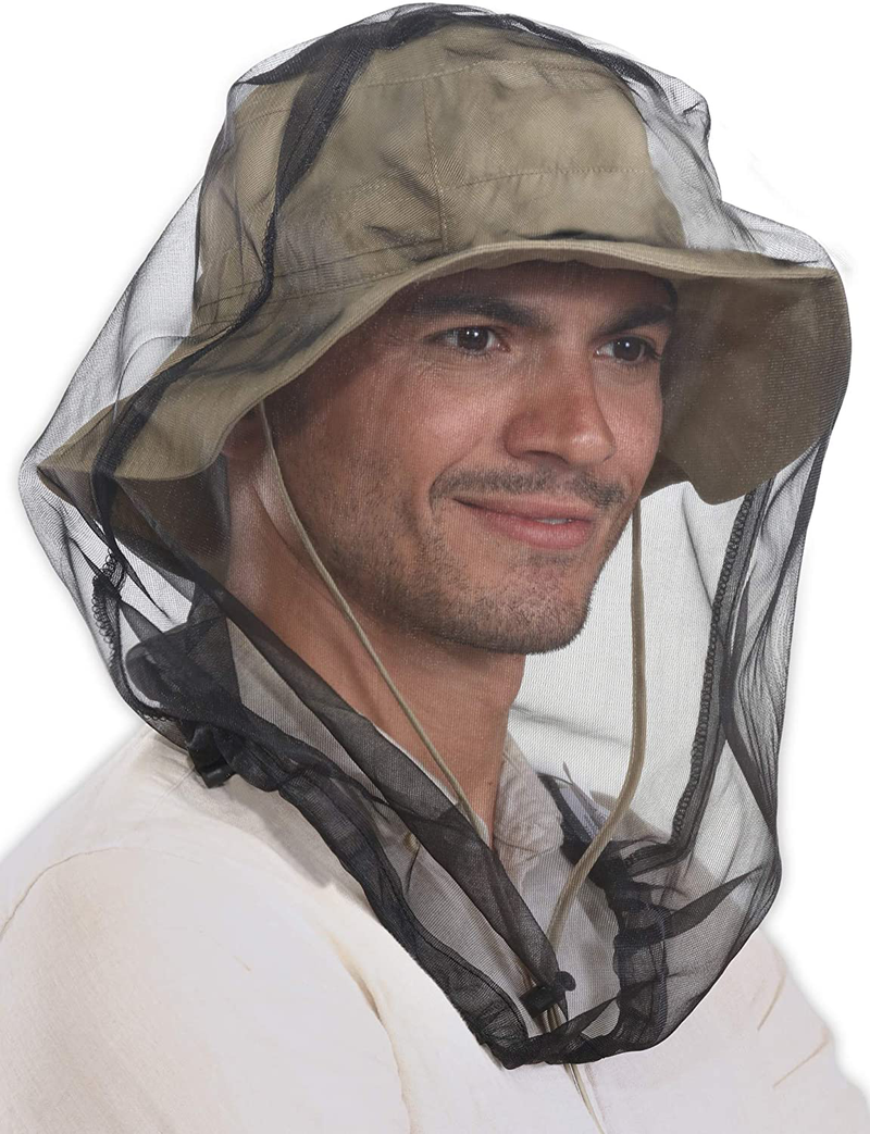 Mosquito Head Net Mesh - Bug Face Netting for Hats - Insect Net Mask Cover from Gnats, No-See-Ums & Midges with Extra Fine Fly Screen Holes - Outdoor Protection/Shield for Men & Women. Chemical Free Sporting Goods > Outdoor Recreation > Camping & Hiking > Mosquito Nets & Insect Screens OutdoorEssentials Black  