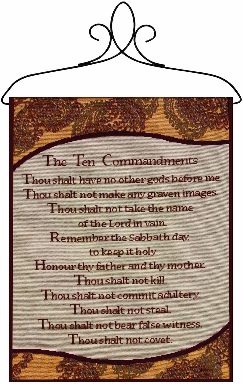 Manual Inspirational Collection 13 X 18-Inch Wall Hanging with Frame, Ten Commandments Home & Garden > Decor > Artwork > Decorative Tapestries Manual Woodworker Ten Commandments 13 by 18-Inch 