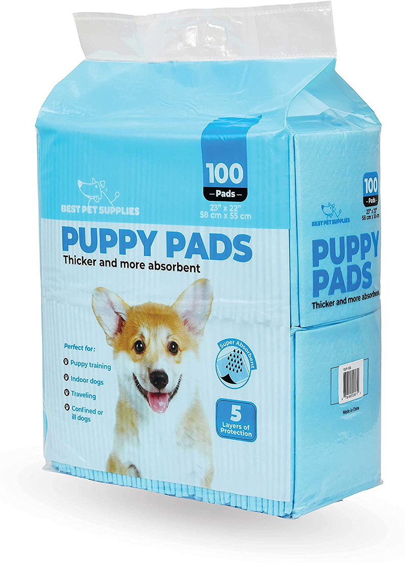 Puppy Training Pads for Large Breeds by Best Pet Supplies Animals & Pet Supplies > Pet Supplies > Dog Supplies > Dog Diaper Pads & Liners Best Pet Supplies 1Blue 22 x 22.5" (Pack of 100) 