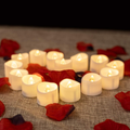 Homemory LED Candles, Lasts 2X Longer, Realistic Tea Lights Candles, LED Tea Lights, Flickering Bright Tealights, Battery Operated/Powered, Flameless Candles, White Base, Batteries Included, Set of 12 Home & Garden > Decor > Home Fragrances > Candles Homemory Warm White With Petals  