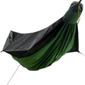 Go Camping Hammock 2.0 W/ Built-In Mosquito Net - Slate Gray by Go Outfitters: 11' Long X 64" Wide |Includes 2 Premium Aluminum Carabiners, Rapid Deployment Bag, 4 Stakes & 4 Shock Cords Sporting Goods > Outdoor Recreation > Camping & Hiking > Mosquito Nets & Insect Screens Go Outfitters Forest Green  