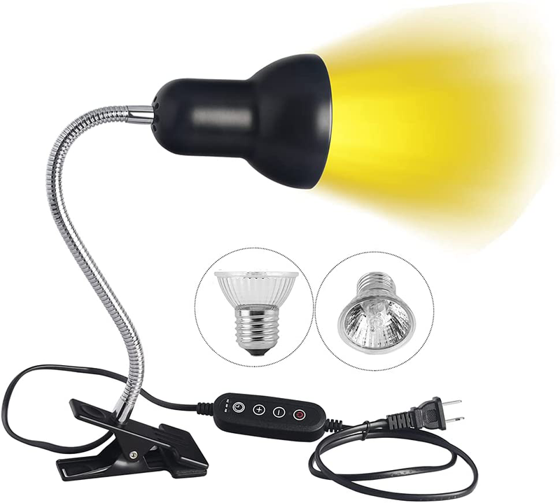 Reptile Heating Lamp and Plant Lamp (UVA UVB), Baking Spotlight with Bracket and Time Switch, Suitable for Amphibians Such As Lizards, Turtles, Snakes and Aquatic Plants (2 Bulbs, 110V) Animals & Pet Supplies > Pet Supplies > Reptile & Amphibian Supplies > Reptile & Amphibian Habitat Heating & Lighting YXW Default Title  