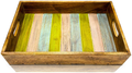 Olive + Crate KitchenPerfect Large Hand Made Decorative Wooden Serving Trays for Coffee Table with Handles, Rustic Farmhouse Style, for Eating Or Drinks On Sofa, Living Room, Kitchen or in Bed… Home & Garden > Decor > Decorative Trays Olive + Crate Cherry-green-tan 18IN x 12IN x 3IN 