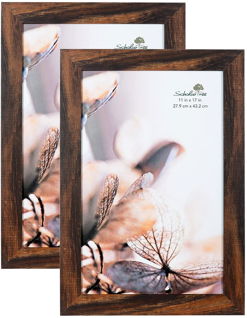 Scholartree Wooden Grey 8x10 Picture Frame 2 Set in 1 Pack Home & Garden > Decor > Picture Frames Scholartree Brown 11x17 inches 