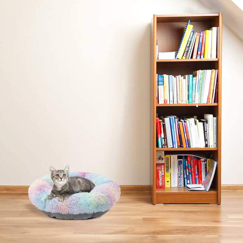 KOOLTAIL Marshmallow Pet Bed - Super Soft Plush Calming Cat Bed Mat, Soft Plush Surface Pet Bed Furry Cushion Bed for All Season