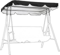 Flymer Waterproof Anti-UV Patio Swing Canopy Replacement Top Cover 55x47, Outdoor Canopy Swing Replacement Cover with 3 Velcro Straps per Side,Black Home & Garden > Lawn & Garden > Outdoor Living > Porch Swings Flymer Black 55L x 47W x 5.9H in 