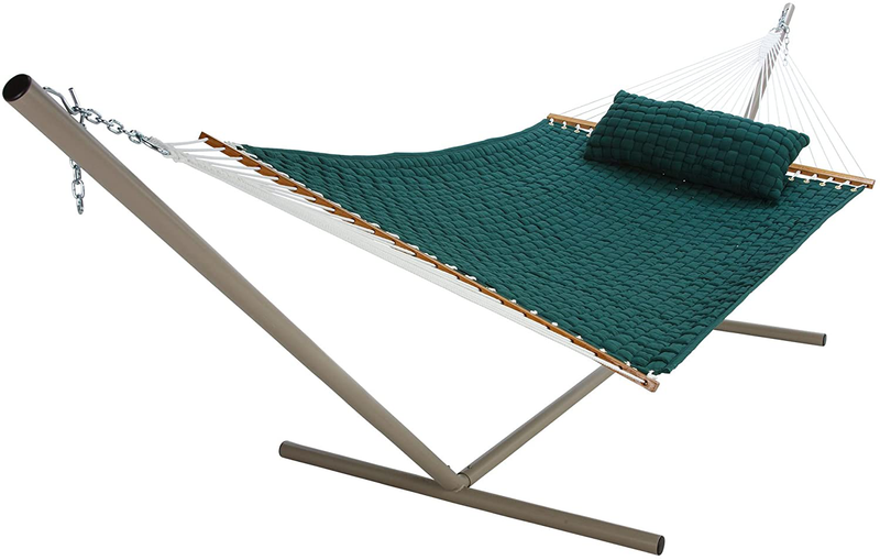 Original Pawleys Island Large Flax Soft Weave Hammock with Free Extension Chains and Tree Hooks, Handcrafted in The USA, Accommodates 2 People, 450 LB Weight Capacity, 13 ft. x 55 in. Home & Garden > Lawn & Garden > Outdoor Living > Hammocks Original Pawleys Island Green  