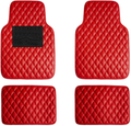 FH Group Premium Carpet Floor Mats with Heel Pad, Diamond Pattern (F12002BLACK) Vehicles & Parts > Vehicle Parts & Accessories > Motor Vehicle Parts > Motor Vehicle Seating FH Group Red  