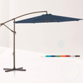 LE CONTE Offset Umbrella 10ft Cantilever Patio Hanging Umbrella Outdoor Market Umbrellas with Crank & Cross Base (Beige)