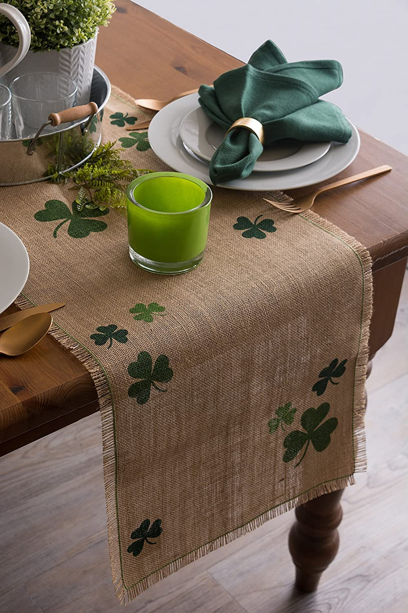 DII St. Patrick'S Day Collection Tabletop, Table Runner, 14X74", Shamrock Arts & Entertainment > Party & Celebration > Party Supplies DII   