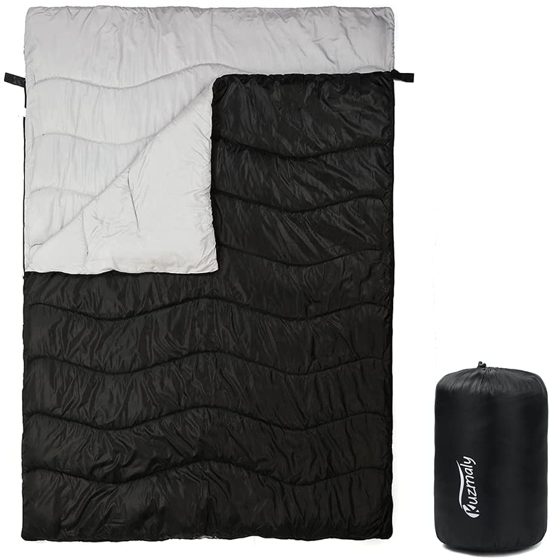Kuzmaly Camping Sleeping Bag 3 Seasons Lightweight &Waterproof with Compression Sack Camping Sleeping Bag Indoor & Outdoor for Adults & Kids… Sporting Goods > Outdoor Recreation > Camping & Hiking > Sleeping BagsSporting Goods > Outdoor Recreation > Camping & Hiking > Sleeping Bags Kuzmaly Black Double 