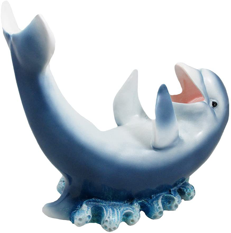 Home 'n Gifts Drinking Dolphin Wine Bottle Holder Statue for Tropical Kitchen or Beach Bar Decor Sculptures and Wine Racks Home & Garden > Decor > Seasonal & Holiday Decorations DWK Corp.   
