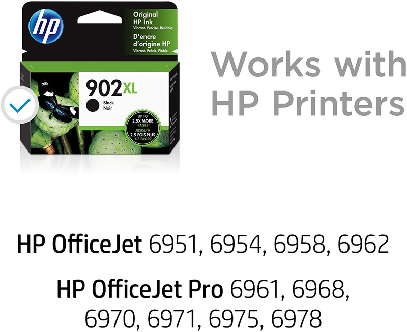 HP 902XL | Ink Cartridge | Black | Works with HP OfficeJet 6900 Series, HP OfficeJet Pro 6900 Series | T6M14AN Electronics > Print, Copy, Scan & Fax > Printer, Copier & Fax Machine Accessories > Printer Consumables > Toner & Inkjet Cartridges hp   