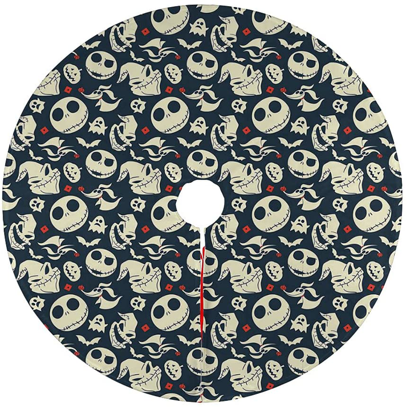 Dead The Nightmare Before Christmas Tree Skirt Xmas New Year Holiday Decorations Indoor Outdoor 36 inch Home & Garden > Decor > Seasonal & Holiday Decorations > Christmas Tree Skirts Sictlay Nightmare Before Christmas  