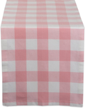 DII Buffalo Check Collection, Classic Farmhouse Table Runner, 14x108", Orange & Black Arts & Entertainment > Party & Celebration > Party Supplies DII Pink & White Runner 14x72"