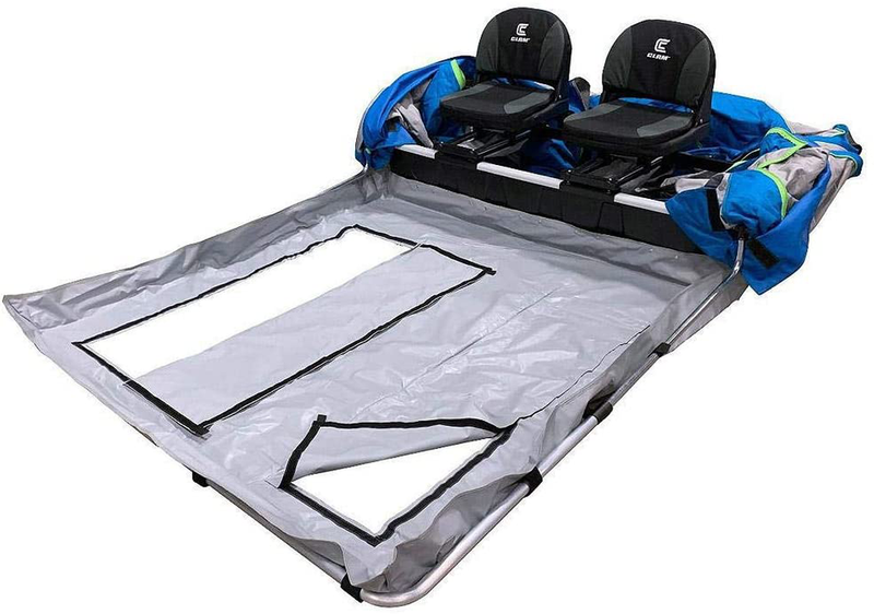 CLAM 14277 Removable Thermal Floor Attachment with Carry Bag for Voyager/Thermal X Fish Trap Ice Fishing Shelter Tent, Accessory Only, Gray Sporting Goods > Outdoor Recreation > Camping & Hiking > Tent Accessories CLAM   