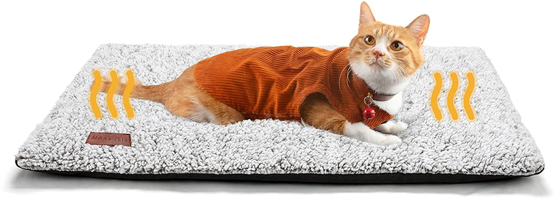 Self Warming Cat Bed Self Heating Cat Dog Mat Extra Warm Thermal Pet Pad for Indoor Outdoor Pets with Removable Cover Non-Slip Bottom Washable Animals & Pet Supplies > Pet Supplies > Cat Supplies > Cat Beds Mora Pets Medium 29.1 x 18.9 inch  
