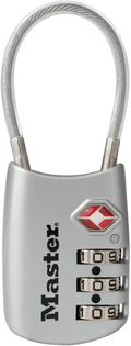 Master Lock 4688D Set Your Own Combination TSA Approved Luggage Lock, 1 Pack, Blue Sporting Goods > Outdoor Recreation > Camping & Hiking > Tent Accessories Master Lock Silver  