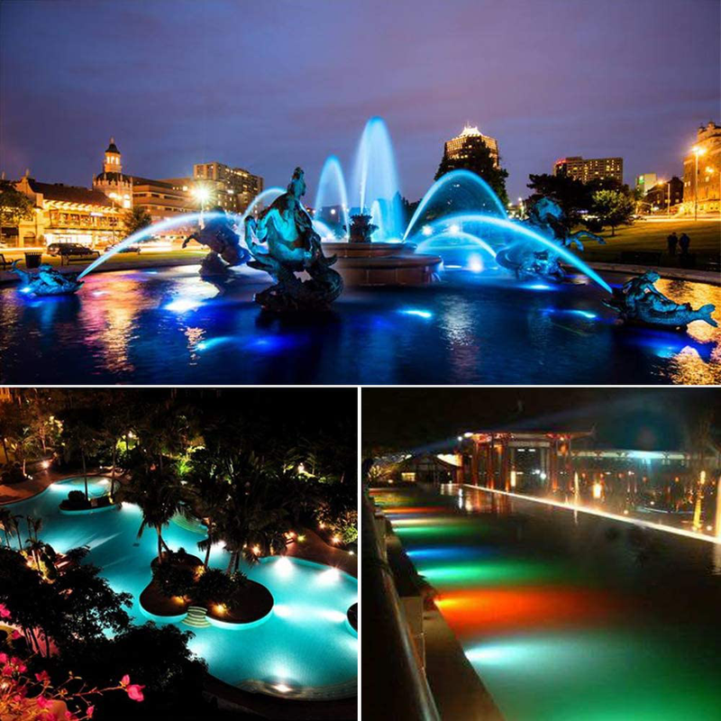 RSN LED Underwater Light 18W RGB Waterproof Grade IP68 LED Color Changing Spot Light Landscape Lighting Suitable for Swimming Pools, Fountains, Waterfalls, Aquariums, Fish Ponds, Party Christmas Etc Home & Garden > Pool & Spa > Pool & Spa Accessories RSN LED   