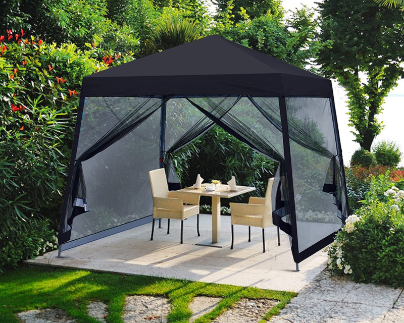 MASTERCANOPY Pop Up Gazebo Canopy with Mosquito Netting (10x10, Blue) Home & Garden > Lawn & Garden > Outdoor Living > Outdoor Structures > Canopies & Gazebos MASTERCANOPY Black 11x11 
