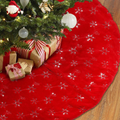 TOBEHIGHER Christmas Tree Skirt - 48 Inches Large Red Tree Skirt with High - End Soft Faux Fur Tree Skirt for Christmas Decorations Indoor Outdoor - Red Home & Garden > Decor > Seasonal & Holiday Decorations > Christmas Tree Skirts TOBEHIGHER Red Large 