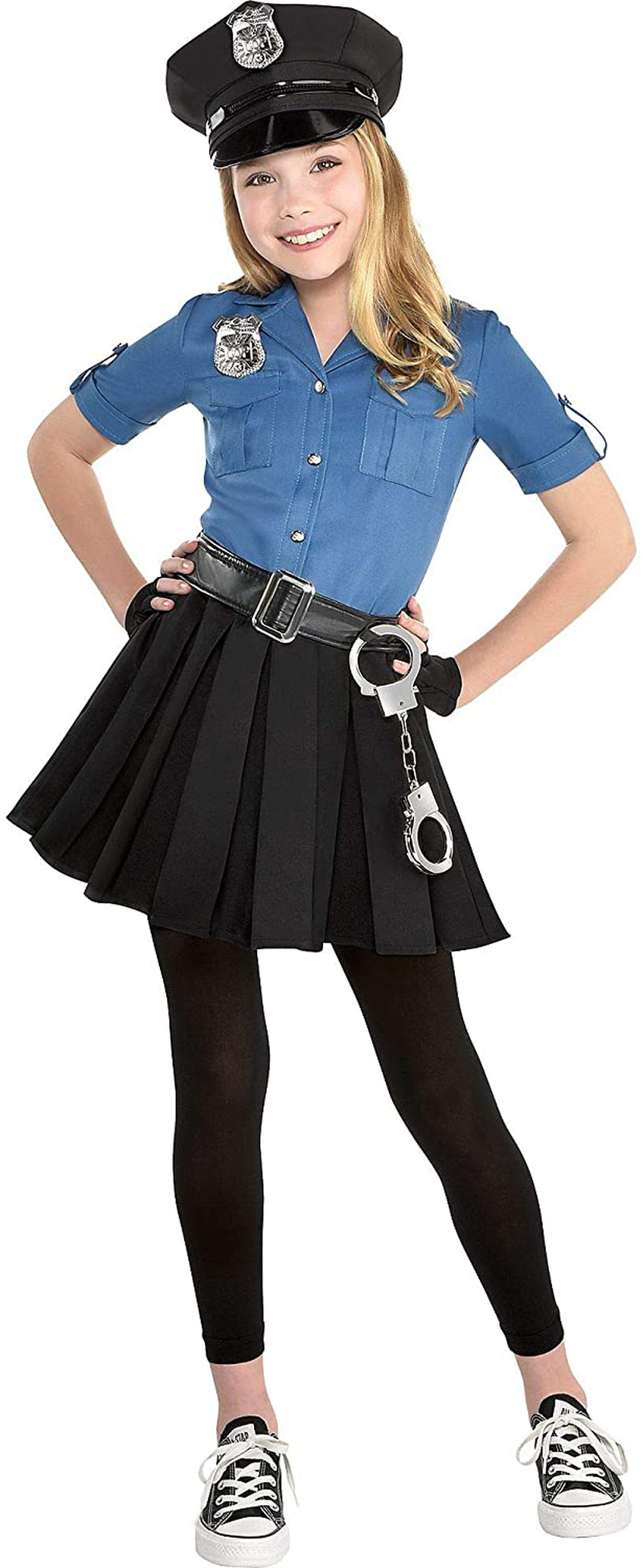 Halloween Girl's Cop Apparel & Accessories > Costumes & Accessories > Costumes amscan Large  