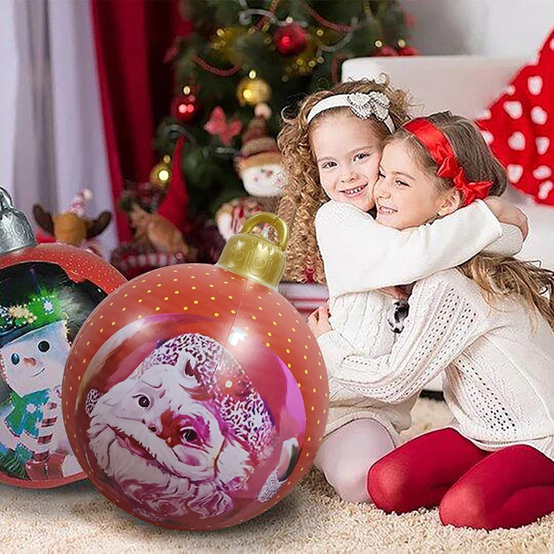 HUANKD Giant Christmas PVC Inflatable Decorated Ball,Christmas Inflatable Outdoor Decorations Holiday inflatables Balls Decoration with Pump (E, XL) Home & Garden > Decor > Seasonal & Holiday Decorations& Garden > Decor > Seasonal & Holiday Decorations HUANKD   