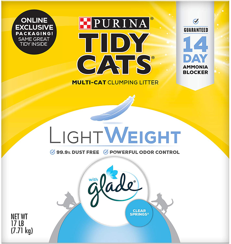 Purina Tidy Cats LightWeight Glade Extra Strength, Scented, Clumping Cat Litter Animals & Pet Supplies > Pet Supplies > Cat Supplies > Cat Litter Purina Tidy Cats Glade Clear Springs 17 lb. Box 