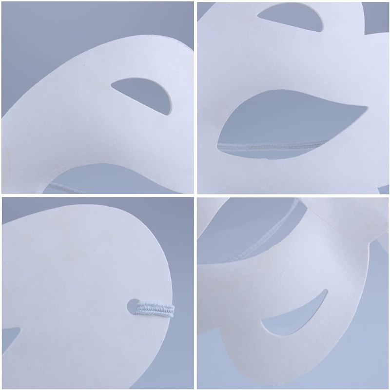 Coxeer White Masks, 12PCS DIY Unpainted Masquerade Masks Plain Half Face Masks Apparel & Accessories > Costumes & Accessories > Masks Coxeer   