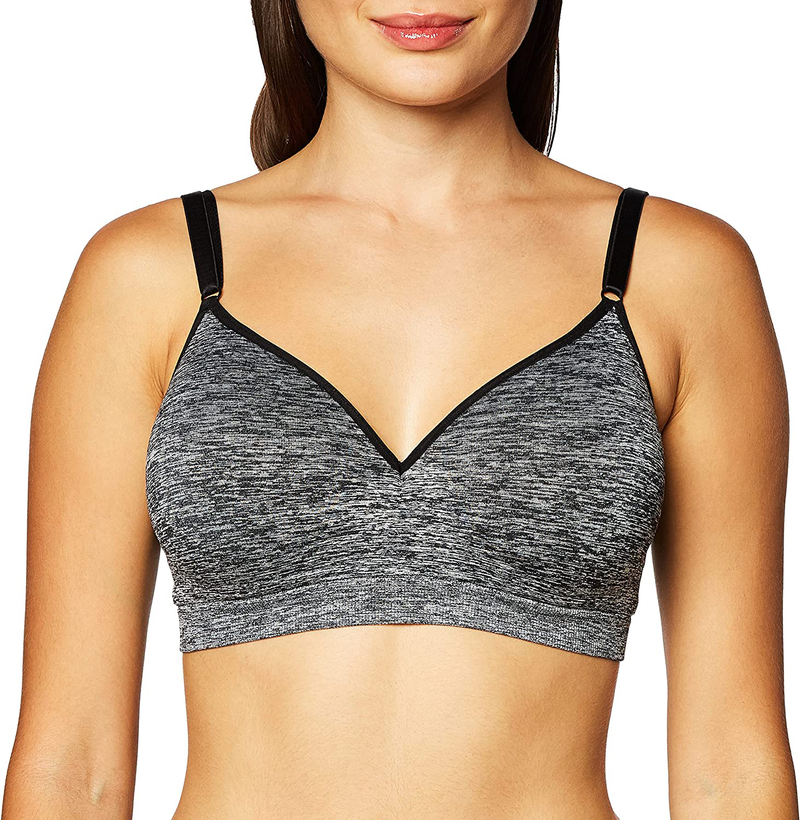 Fruit of the Loom Women's Seamless Wire Free Push-up Bra Apparel & Accessories > Clothing > Underwear & Socks > Bras Fruit of the Loom Charcoal Heather 38DD 