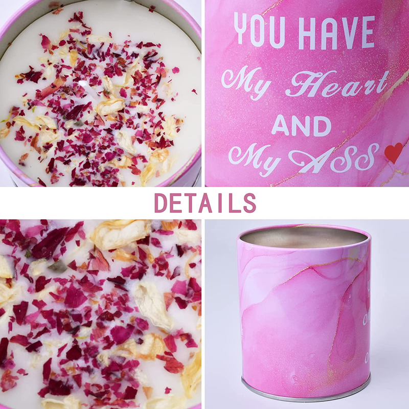 Scented Candles Valentines Day Gifts for Her Aromatherapy Candles Stress Relief Funny Birthday Gifts for Women,Girlfriend,Wife Large Jar of Soy Candle Rose Fragrance Gifts for Valentines Day Weddings Home & Garden > Decor > Seasonal & Holiday Decorations CaseTank   