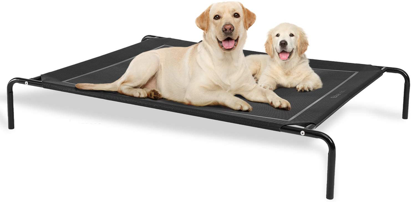 Eterish Elevated Dog Bed for Small, Medium, Large Dogs and Pets, Raised Dog Bed with Durable Frame and Mesh, Dog Cot Bed with Rubber Feet for Indoor and Outdoor Use, Black Animals & Pet Supplies > Pet Supplies > Dog Supplies > Dog Beds Eterish Medium (43 in x 31.5 in x 8 in)  