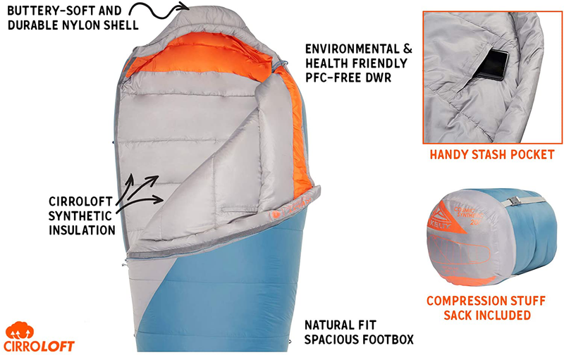 Kelty Cosmic Synthetic Fill 20 Degree Backpacking Sleeping Bag – Compression Straps, Stuff Sack Included Sporting Goods > Outdoor Recreation > Camping & Hiking > Sleeping BagsSporting Goods > Outdoor Recreation > Camping & Hiking > Sleeping Bags Kelty   