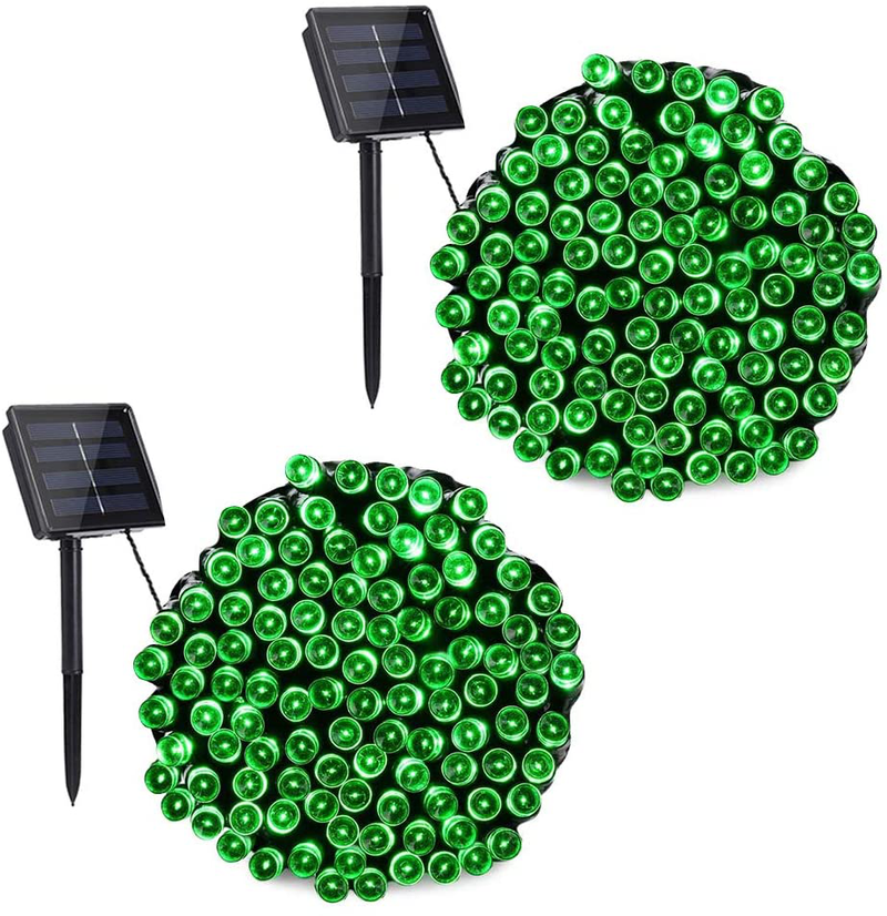 Toodour Solar Christmas Lights, 2 Packs 72ft 200 LED 8 Modes Solar String Lights, Waterproof Solar Outdoor Christmas Lights for Garden, Patio, Fence, Balcony, Christmas Tree Decorations (Multicolor) Home & Garden > Decor > Seasonal & Holiday Decorations& Garden > Decor > Seasonal & Holiday Decorations Toodour Green 144ft 