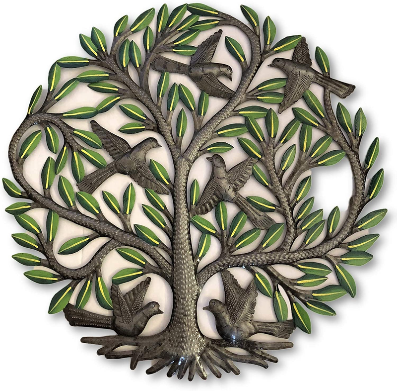 it's cactus - metal art haiti Haitian Family Tree of Life, Decorative Wall Sculpture, Home Decor Wall Hangings, Family Tree, Roots, Flowers, 24 in. Round, Love Tree Home & Garden > Decor > Artwork > Sculptures & Statues It's Cactus Painted Tree  