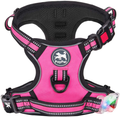 PoyPet No Pull Dog Harness, No Choke Front Lead Dog Reflective Harness, Adjustable Soft Padded Pet Vest with Easy Control Handle for Small to Large Dogs Animals & Pet Supplies > Pet Supplies > Dog Supplies PoyPet Pink - LED Medium 