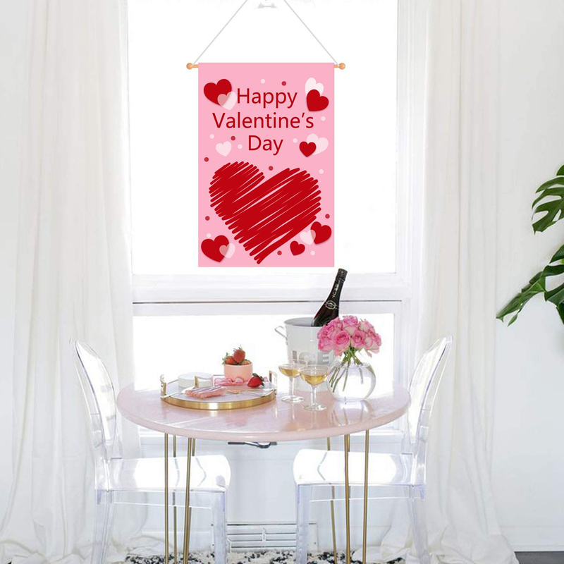 Happy Valentine Garden Flag Double Sided 12 X 18 Inch, Valentines Day Decorations for Garden Valentines Day Party Supplies Home & Garden > Decor > Seasonal & Holiday Decorations& Garden > Decor > Seasonal & Holiday Decorations WOONOO   