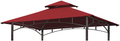 Eurmax 5FT x 8FT Double Tiered Replacement Canopy Grill BBQ Gazebo Roof Top Gazebo Replacement Canopy Roof（Cocoa） Home & Garden > Lawn & Garden > Outdoor Living > Outdoor Structures > Canopies & Gazebos Eurmax Burgundy  