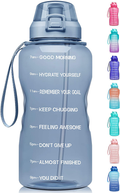 Fidus Large 1 Gallon/128oz Motivational Water Bottle with Time Marker & Straw,Leakproof Tritan BPA Free Water Jug,Ensure You Drink Enough Water Daily for Fitness,Gym and Outdoor Sports Sporting Goods > Outdoor Recreation > Winter Sports & Activities Fidus A9.3-Gray 1 Gallon 