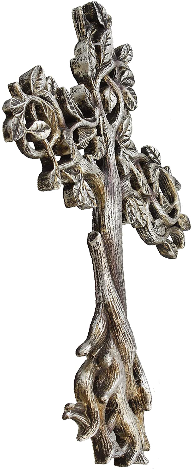 Old River Outdoors Tree of Life Wall Cross 11 1/2" - Decorative Spiritual Art Sculpture Antique Silver Finish Home & Garden > Decor > Artwork > Sculptures & Statues Old River Outdoors   
