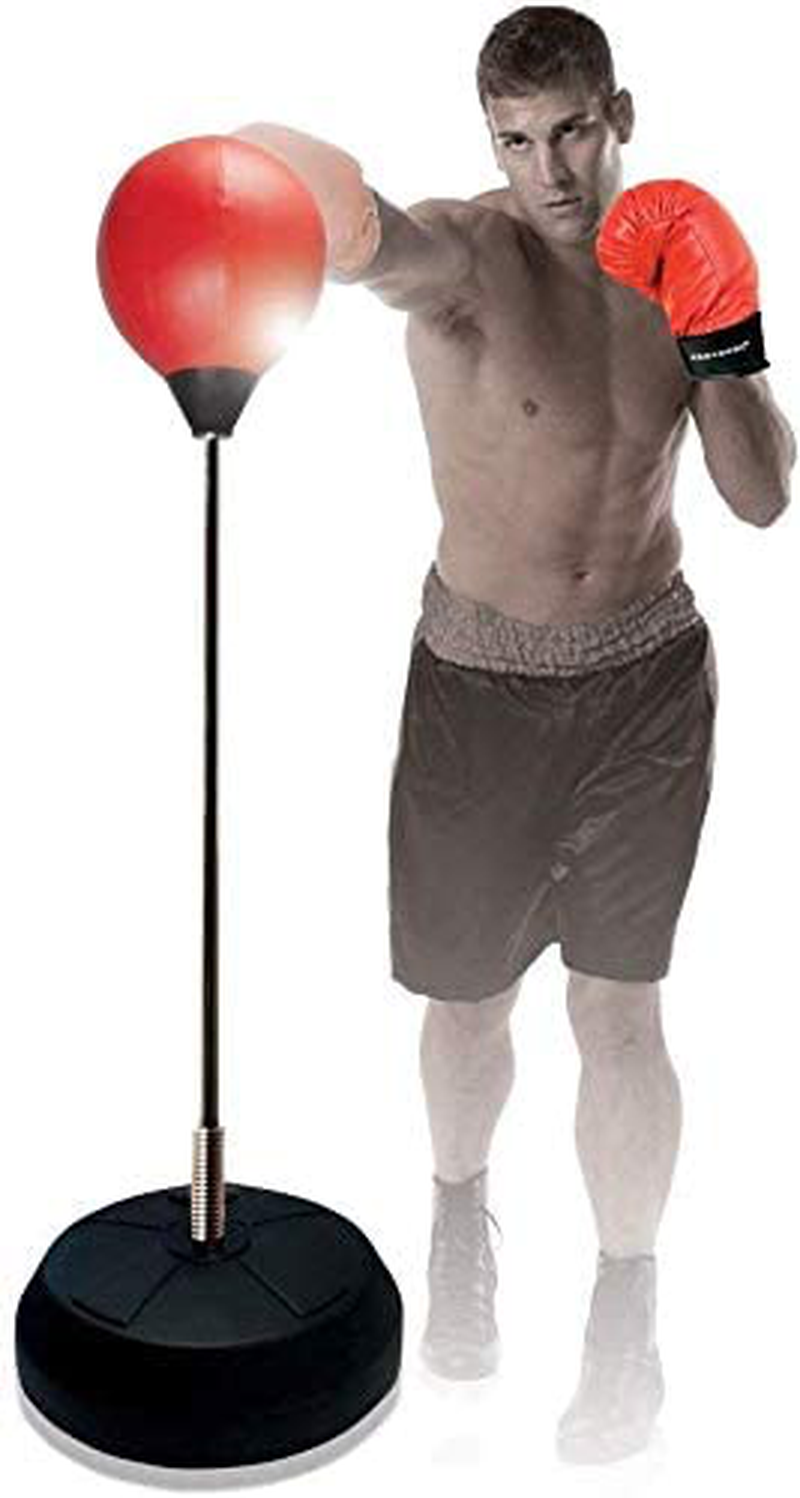 Protocol Punching Bag with Stand - for Adults & Kids - Punching Bag with Stand Plus Boxing Gloves - Adjustable Height Stand - Great for Exercise and Fitness Fun for The Entire Family  Protocol   