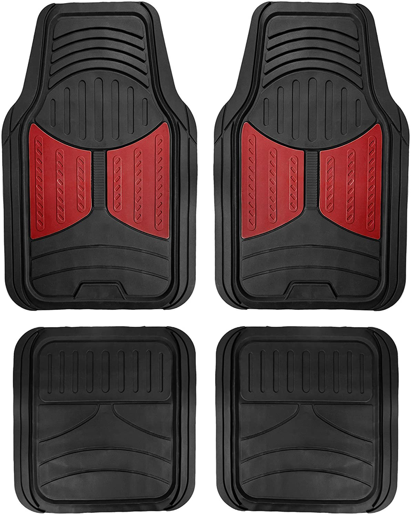 FH Group F11313 Monster Eye Trimmable Floor Mats (Red) Full Set - Universal Fit for Cars Trucks and SUVs Vehicles & Parts > Vehicle Parts & Accessories > Motor Vehicle Parts > Motor Vehicle Seating FH Group Burgundy  