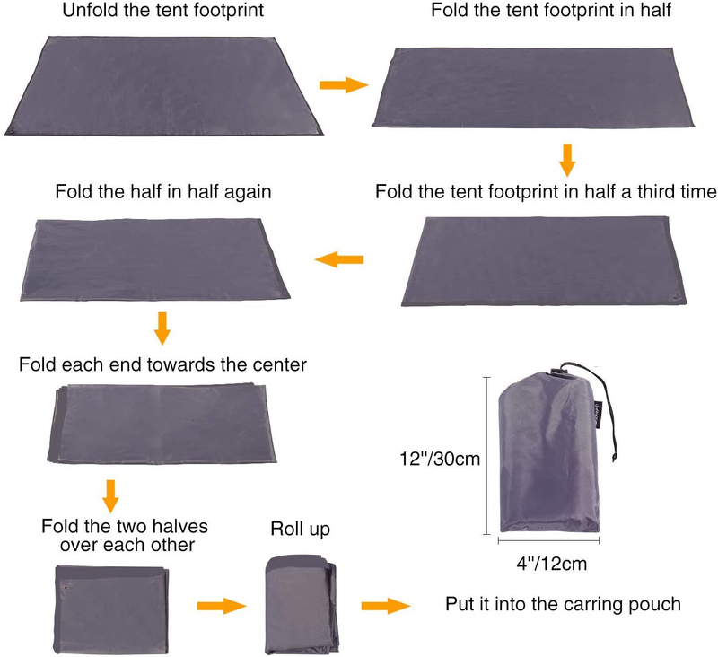 REDCAMP Waterproof Camping Tarp, 4 in 1 Multifunctional Tent Footprint for Camping, Hiking, Backpacking, Lightweight and Compact Sporting Goods > Outdoor Recreation > Camping & Hiking > Tent Accessories REDCAMP   