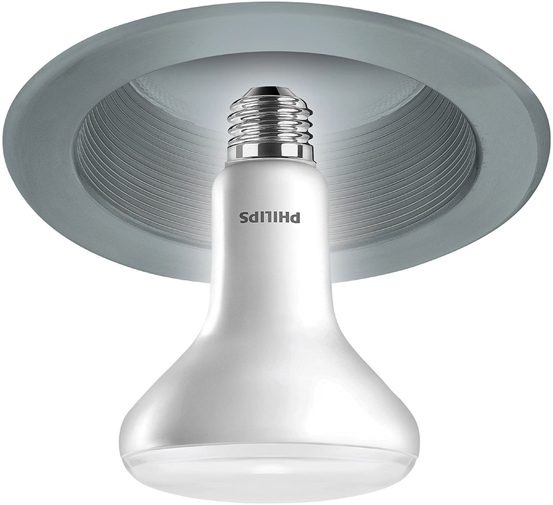 PHILIPS LED 457010 BR40 Dimmable 800-Lumen, 2700-2200-Kelvin, 10 (65 Equivalent) Flood Light Bulb with E26 Medium Base, Warm Glow, 6-Pack, 9-Watt, 6 Count